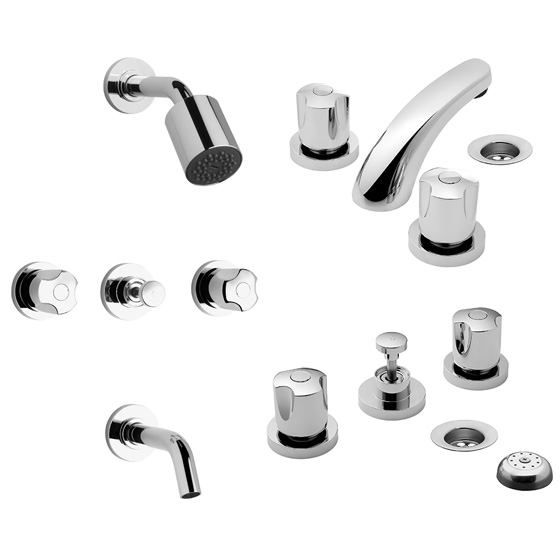 KIT DE GRIFERIA PARA BAÑO 0900.03/B6CR PAMPA B6 FV