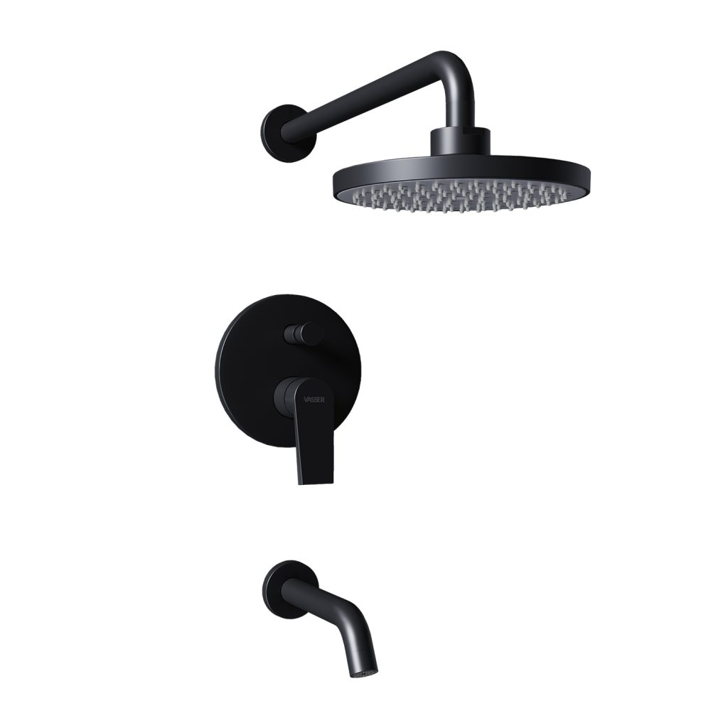 JUEGO MONOCOMANDO DUCHA EMBUTIR ZAFIRO NEGRO 12/1042NG VASSER