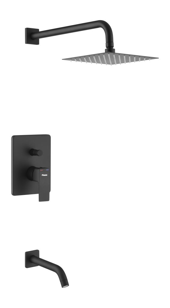 JUEGO MON. DUCHA EMBUTIR ARQ NEGRO COD.10406NE PIAZZA