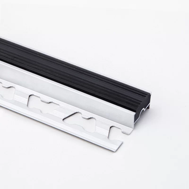 NARIZ DE ESCALON ALU+PVC GRIS 25X2500MM (A7G) MOLDUMET