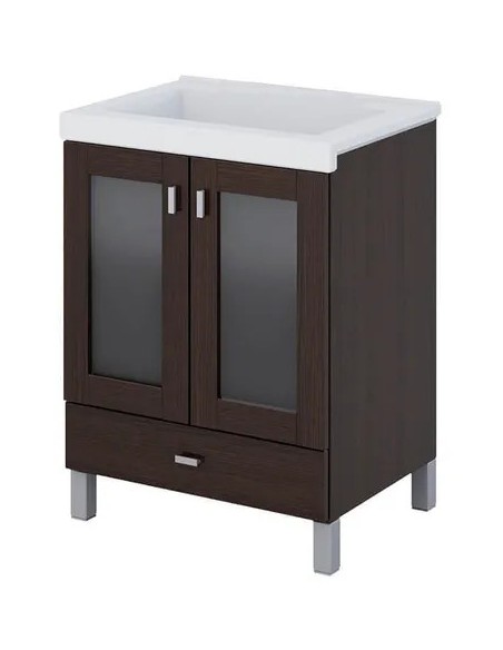VANITORY VETRO TERRA V50T 50X84X36 MW(Melamina Wengué)